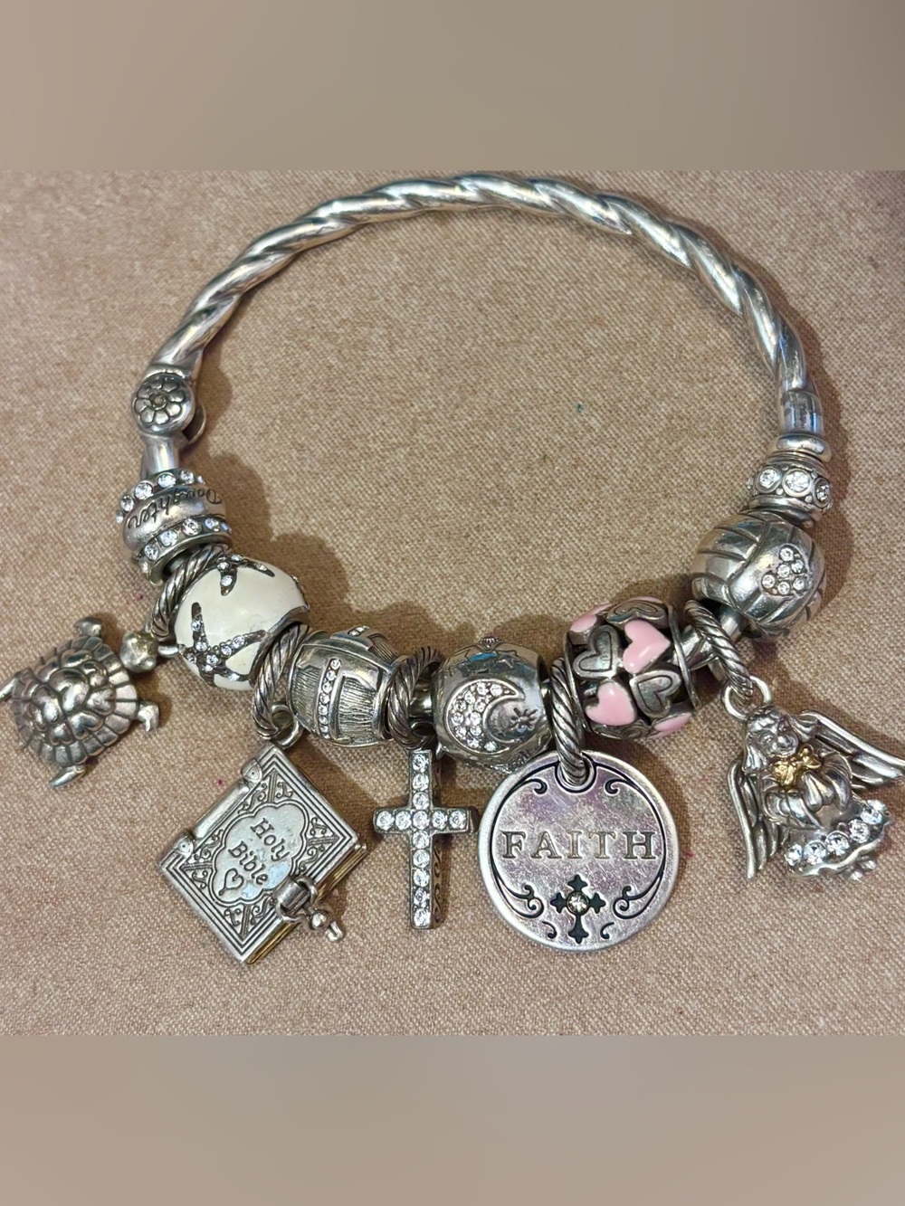 🆕Listing! Brighton Holy Bible charm It opens! Engraved verses Silver Retired - Picture 6 of 7
